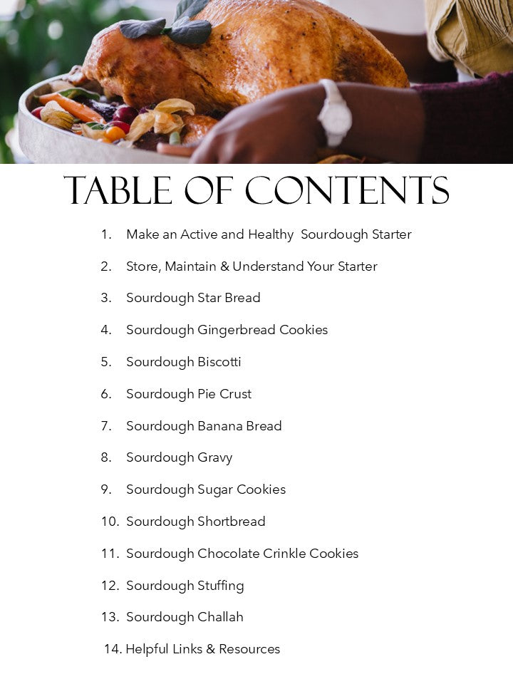 Festive Sourdough Delights; Holiday Baking Recipes, Pumpernickel, Challah, Sugar Cookies, Gravy, Gingerbread, Pie Crust and More!